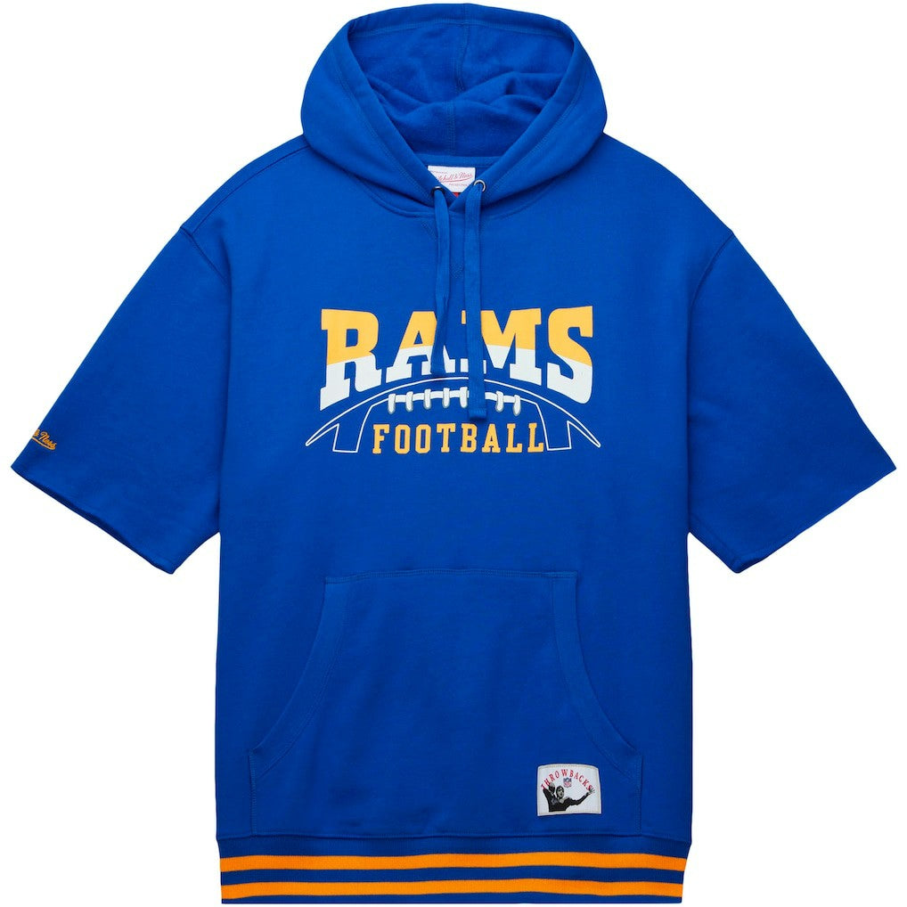 Pre-Game Short Sleeve Pullover Hoodie - Los Angeles Rams