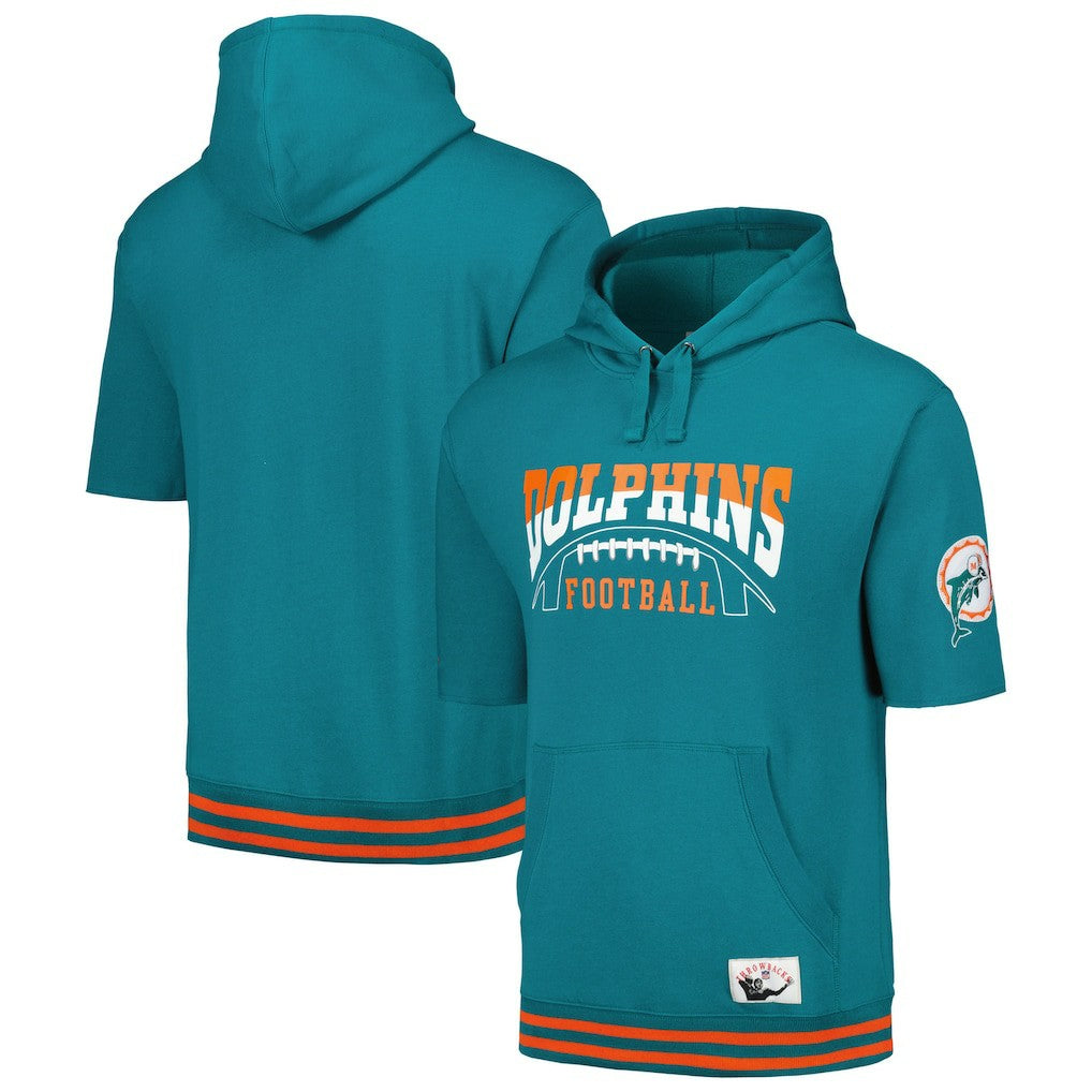 Pre-Game Short Sleeve Pullover Hoodie - Miami Dolphins