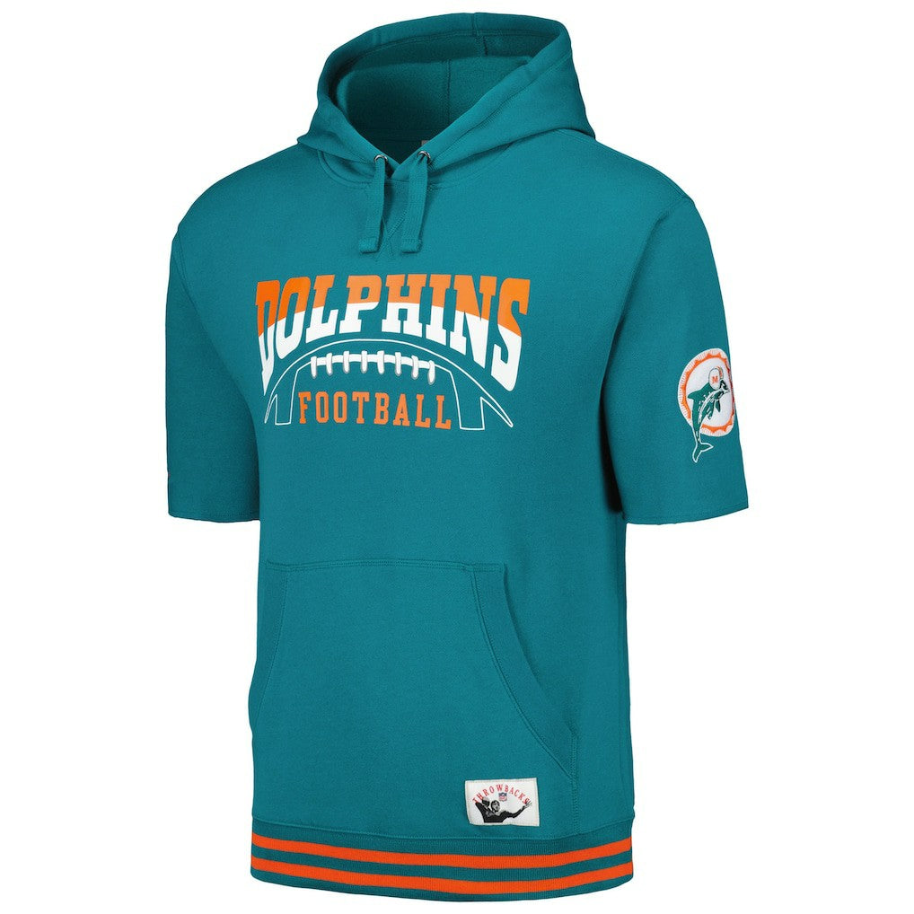 Pre-Game Short Sleeve Pullover Hoodie - Miami Dolphins