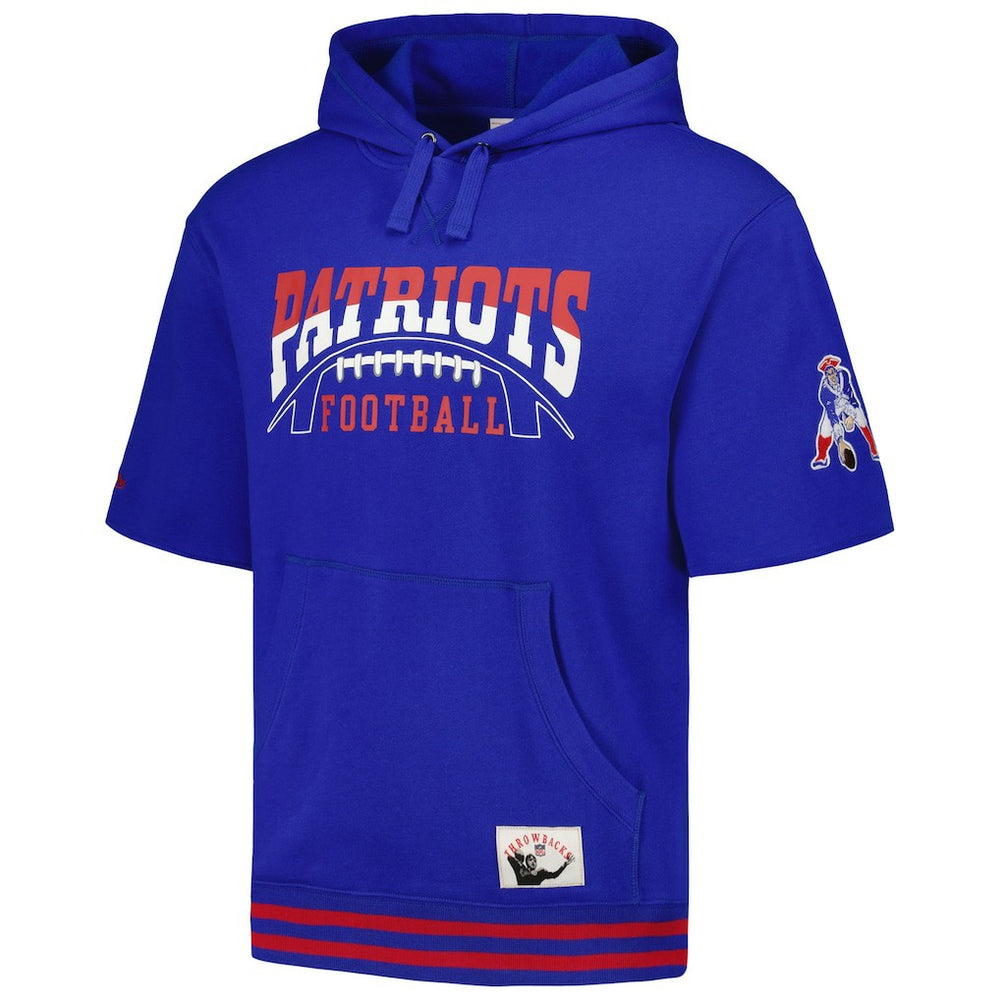 Pre-Game Short Sleeve Pullover Hoodie - New England Patriots