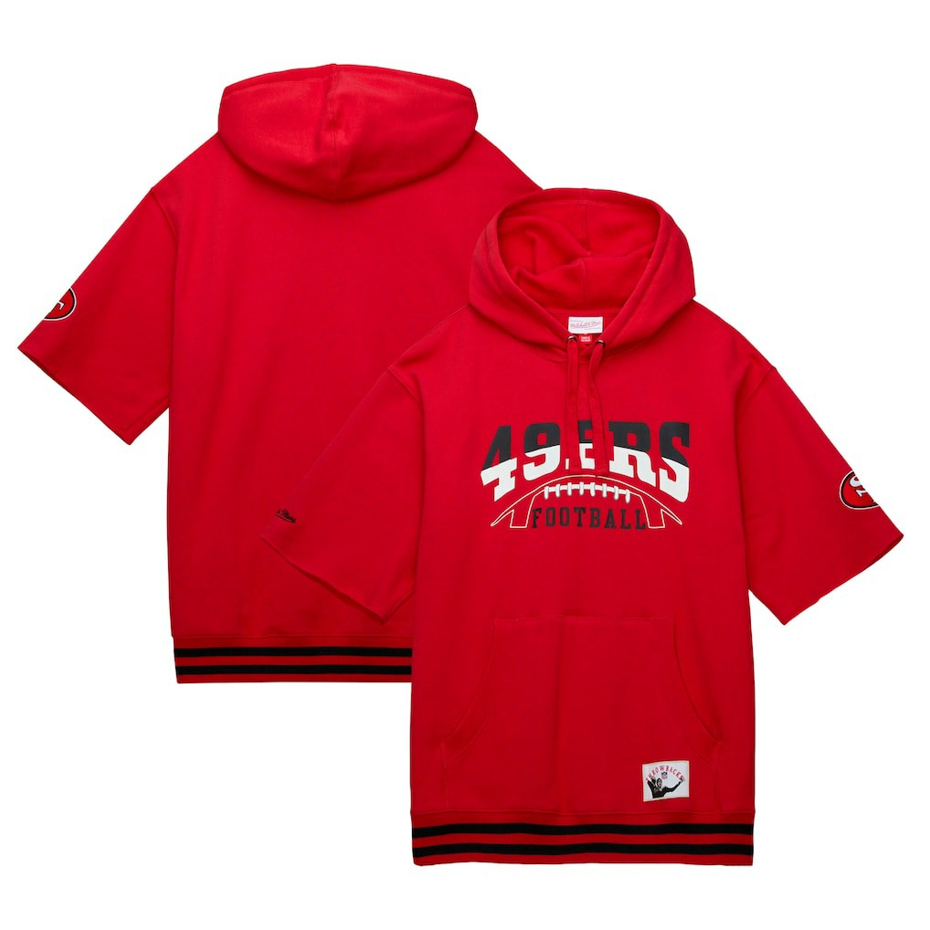 Pre-Game Short Sleeve Pullover Hoodie - San Francisco 49ers