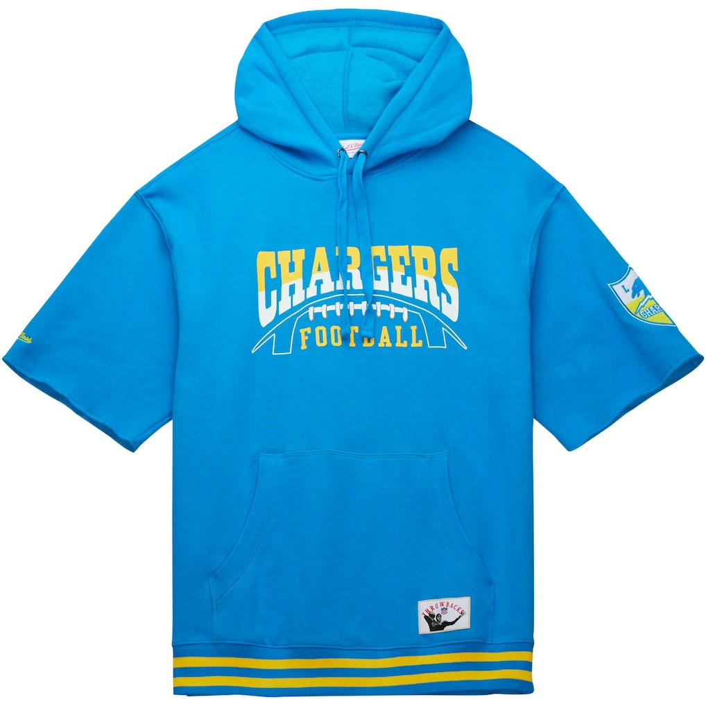 Pre-Game Short Sleeve Pullover Hoodie - Los Angeles Chargers