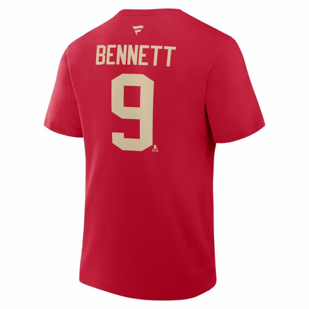 NHL Red Sam Bennett Florida Panthers Fanatics 2026 NHL Winter Classic Authentic Stack Name & Number T-Shirt