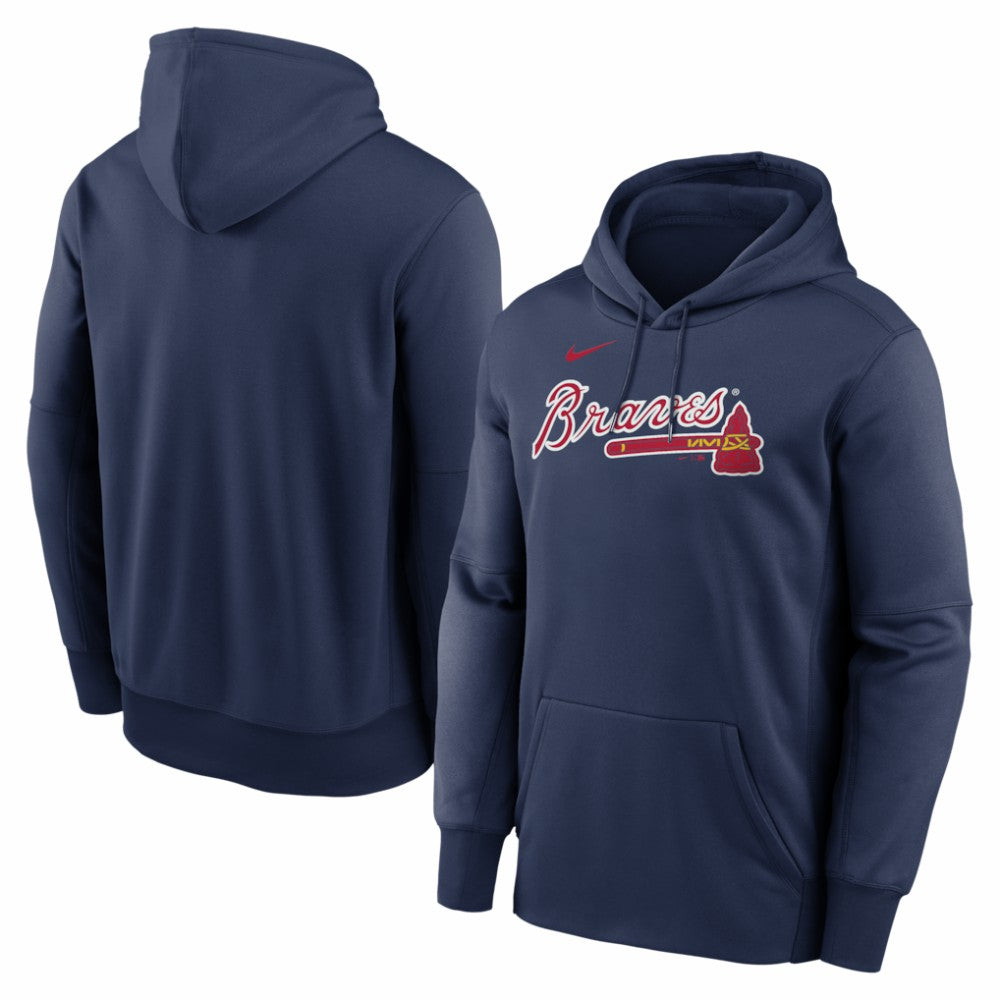 MLB Atlanta Braves Nike Primary Wordmark Therma Hoodie