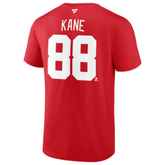 NHL Red Patrick Kane Detroit Red Wings Fanatics Authentic Stack Name & Number T-Shirt