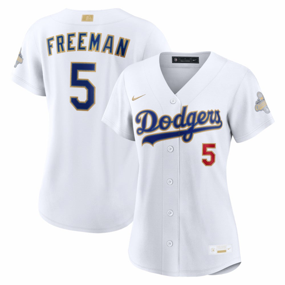 MLB Freddie Freeman Los Angeles Dodgers Nike Women's 2026 Gold Collection Stadium Jersey