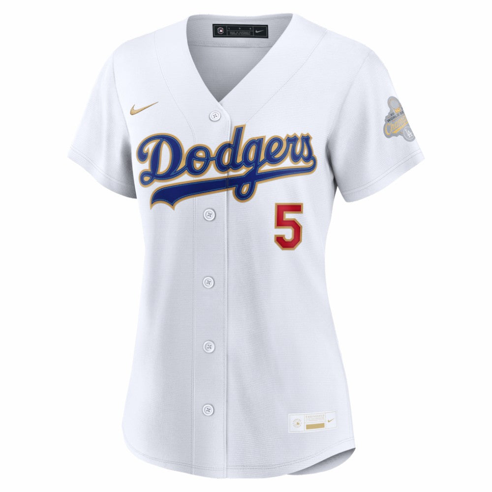 MLB Freddie Freeman Los Angeles Dodgers Nike Women's 2026 Gold Collection Stadium Jersey