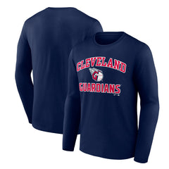 MLB Cleveland Guardians Logo Athletic Heart & Soul Long Sleeve T-Shirt