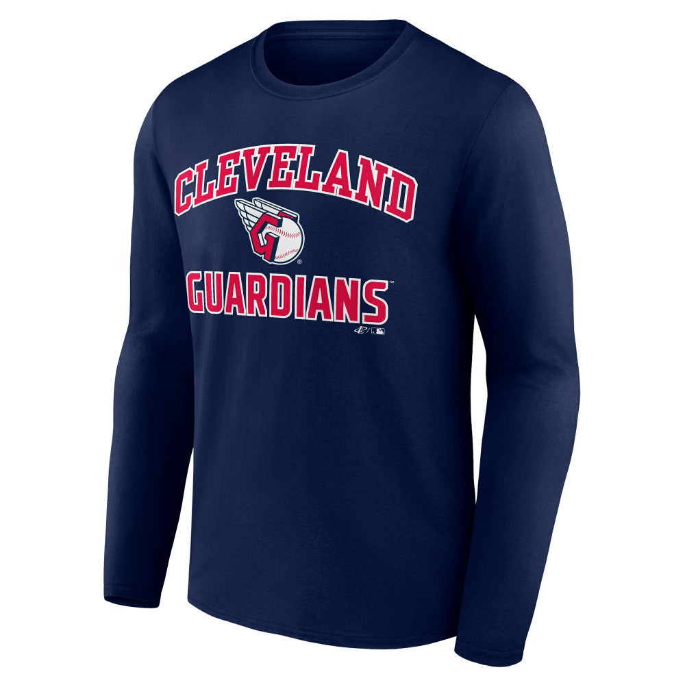 MLB Cleveland Guardians Logo Athletic Heart & Soul Long Sleeve T-Shirt