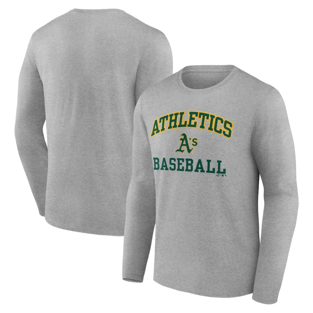 MLB Athletics Logo Athletic Heart & Soul Long Sleeve T-Shirt