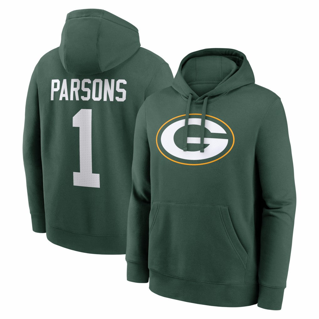 Micah Parsons  Player Name & Number Fleece Hoodie - Green Bay Packers