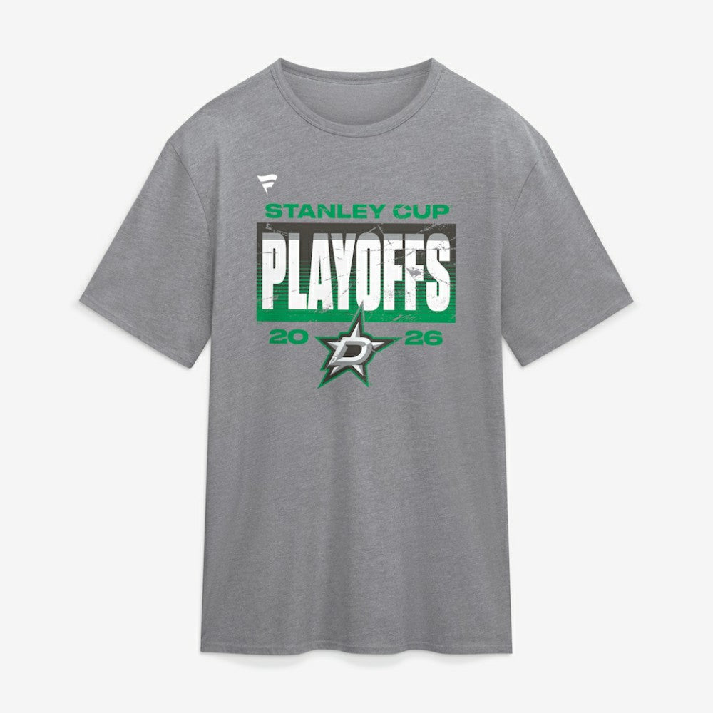 NHL Athletic Heather Gray Dallas Stars Fanatics 2026 Stanley Cup Playoffs Vintage Tri-Blend T-Shirt
