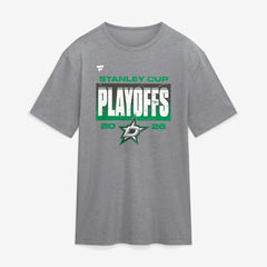 NHL Athletic Heather Gray Dallas Stars Fanatics 2026 Stanley Cup Playoffs Vintage Tri-Blend T-Shirt