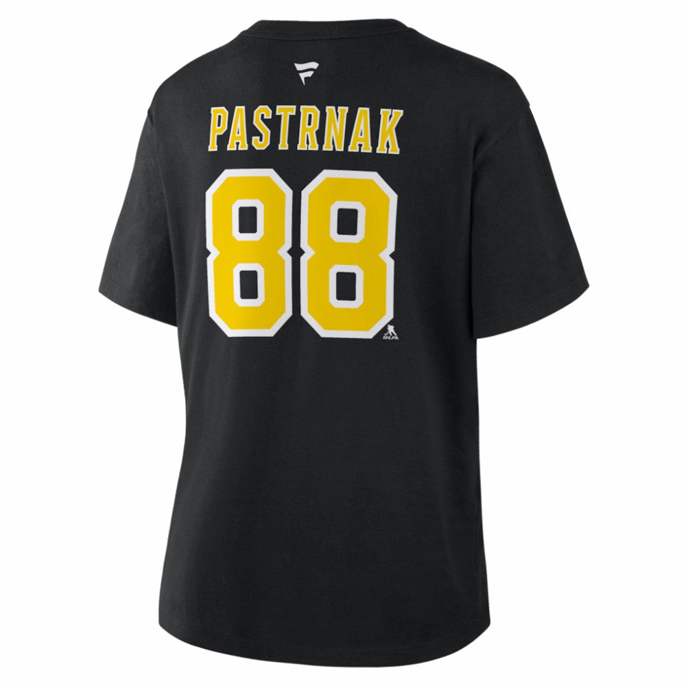 NHL Black David Pastrnak Boston Bruins Fanatics Women's 2026 NHL Stadium Series Authentic Stack Name & Number T-Shirt