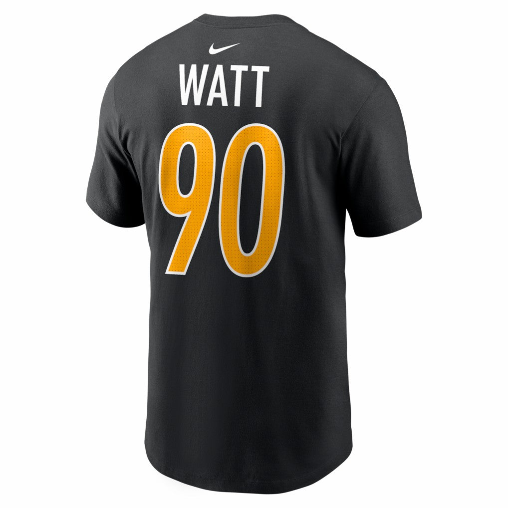 T.J. Watt  Carbon Name & Number T-Shirt - Pittsburgh Steelers