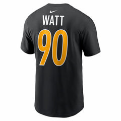T.J. Watt  Carbon Name & Number T-Shirt - Pittsburgh Steelers