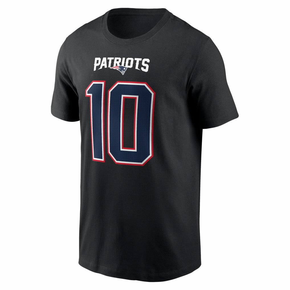 Drake Maye  Carbon Name & Number T-Shirt - New England Patriots