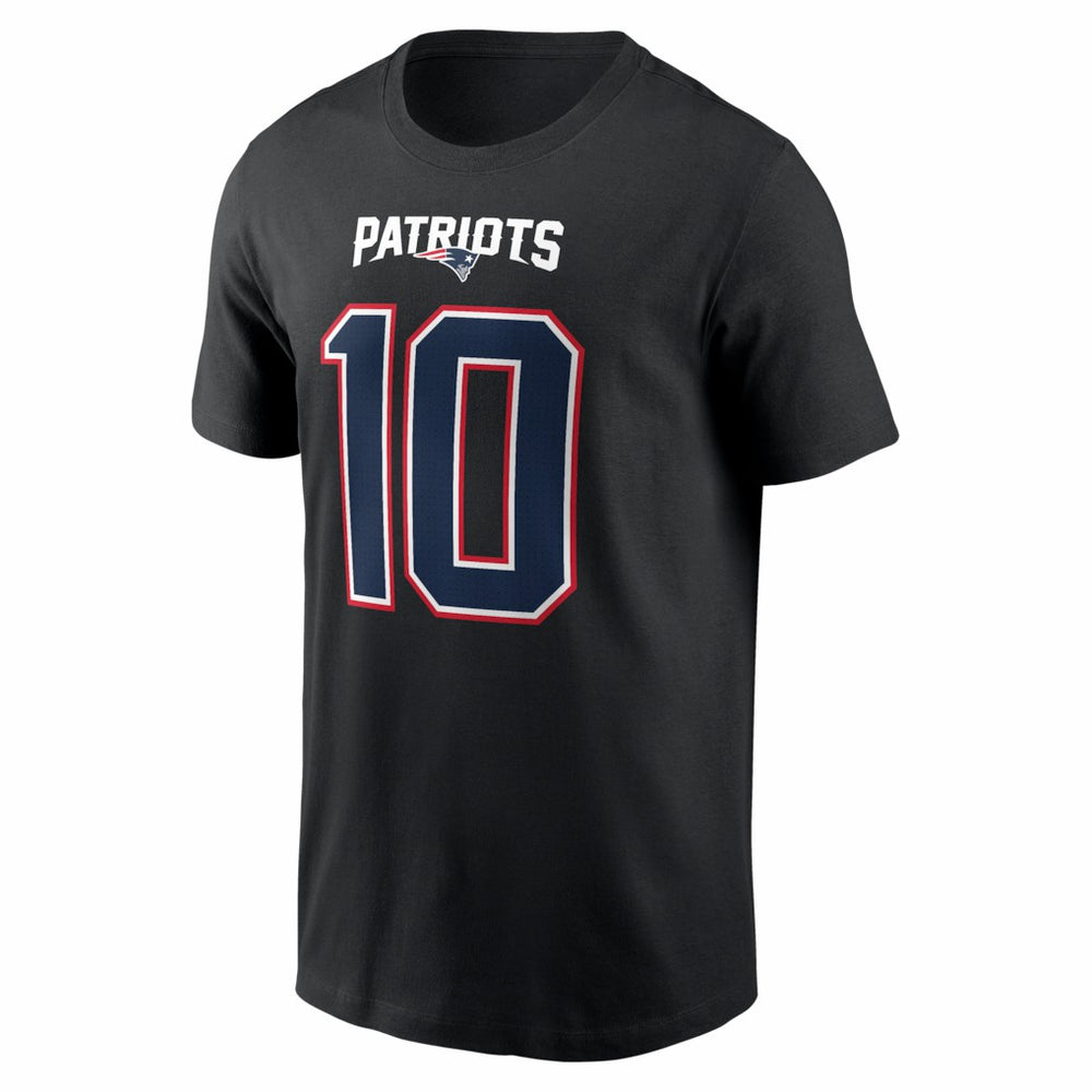 Drake Maye  Carbon Name & Number T-Shirt - New England Patriots