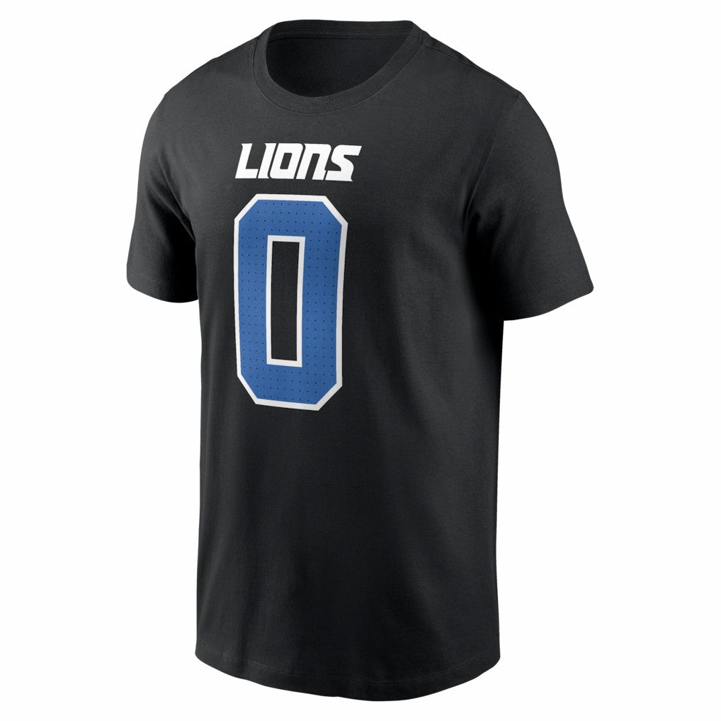 Jahmyr Gibbs  Carbon Name & Number T-Shirt - Detroit Lions