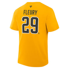 NHL Gold Marc-Andre Fleury Pittsburgh Penguins Fanatics Authentic Stack Name & Number T-Shirt