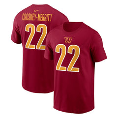 Jacory Croskey-Merritt  Player Name & Number T-Shirt - Washington Commanders