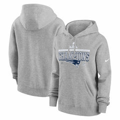 Women's 2025 AFC Champions Locker Room Trophy Collection Club Fleece Hoodie - New England Patriots