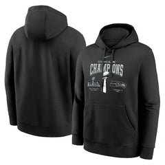 Super Bowl LX Champions Locker Room Trophy Collection Fleece Hoodie - Seattle Seahawks