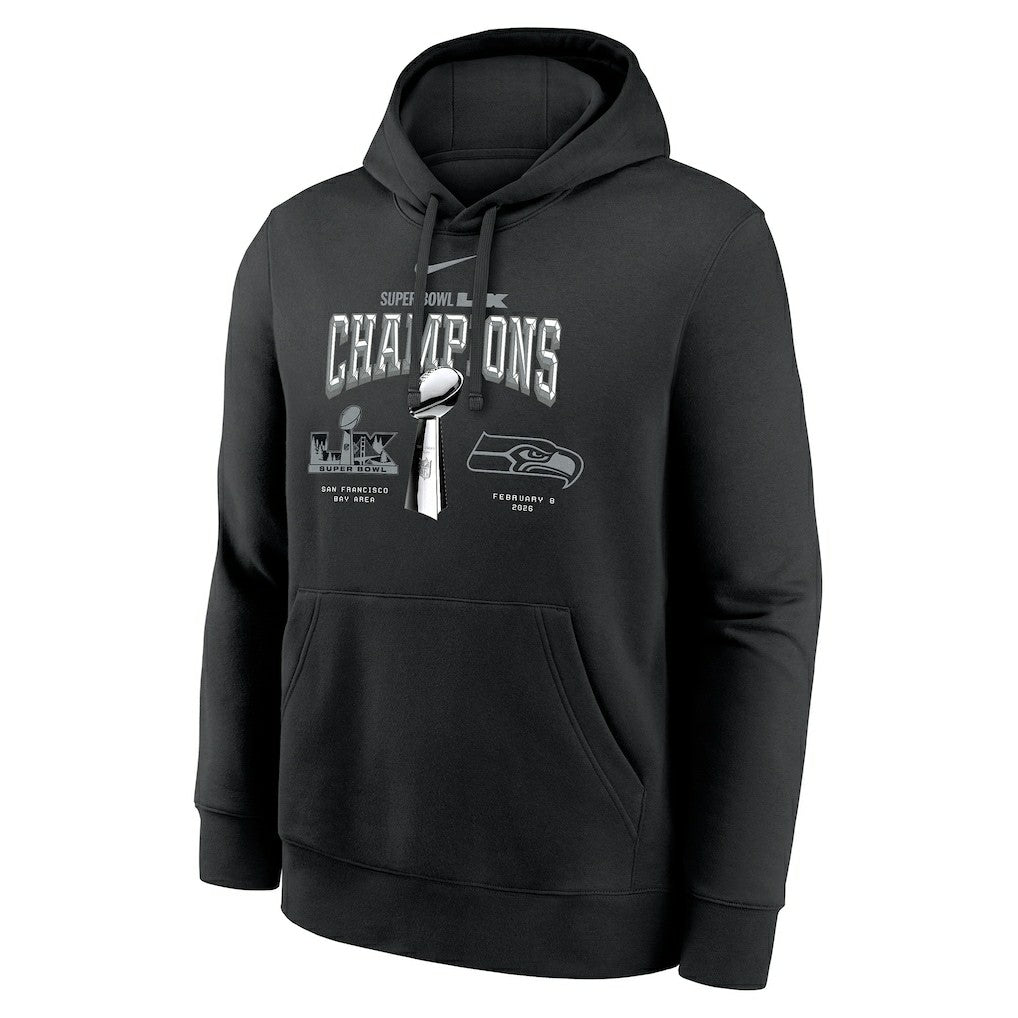 Super Bowl LX Champions Locker Room Trophy Collection Fleece Hoodie - Seattle Seahawks