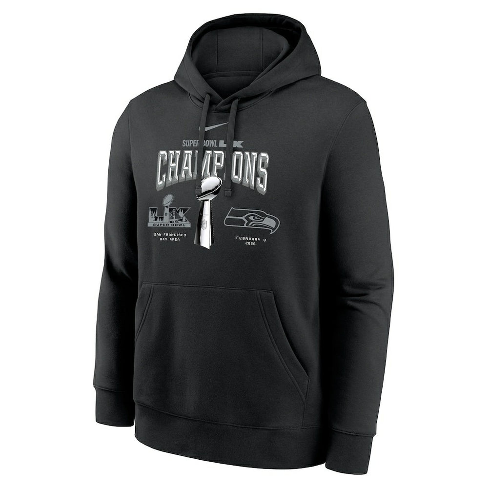 Super Bowl LX Champions Locker Room Trophy Collection Fleece Hoodie - Seattle Seahawks