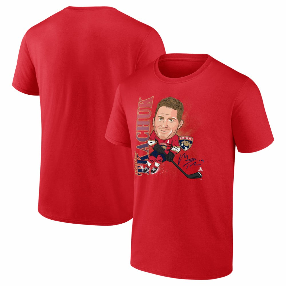 NHL Red Matthew Tkachuk Florida Panthers Fanatics Caricature Player T-Shirt