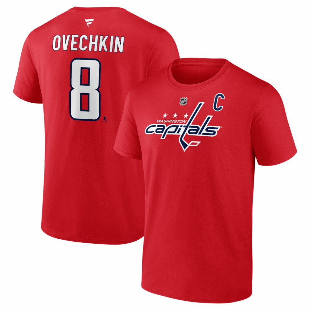 NHL Red Alexander Ovechkin Washington Capitals Fanatics Authentic Stack Name & Number T-Shirt