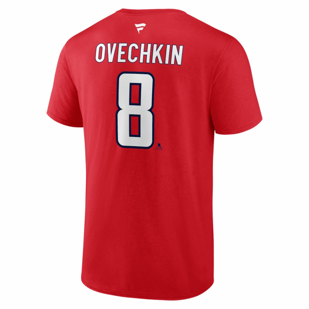 NHL Red Alexander Ovechkin Washington Capitals Fanatics Authentic Stack Name & Number T-Shirt