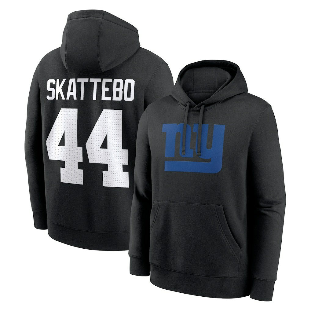 Cam Skattebo  Player Name & Number Fleece Hoodie - New York Giants