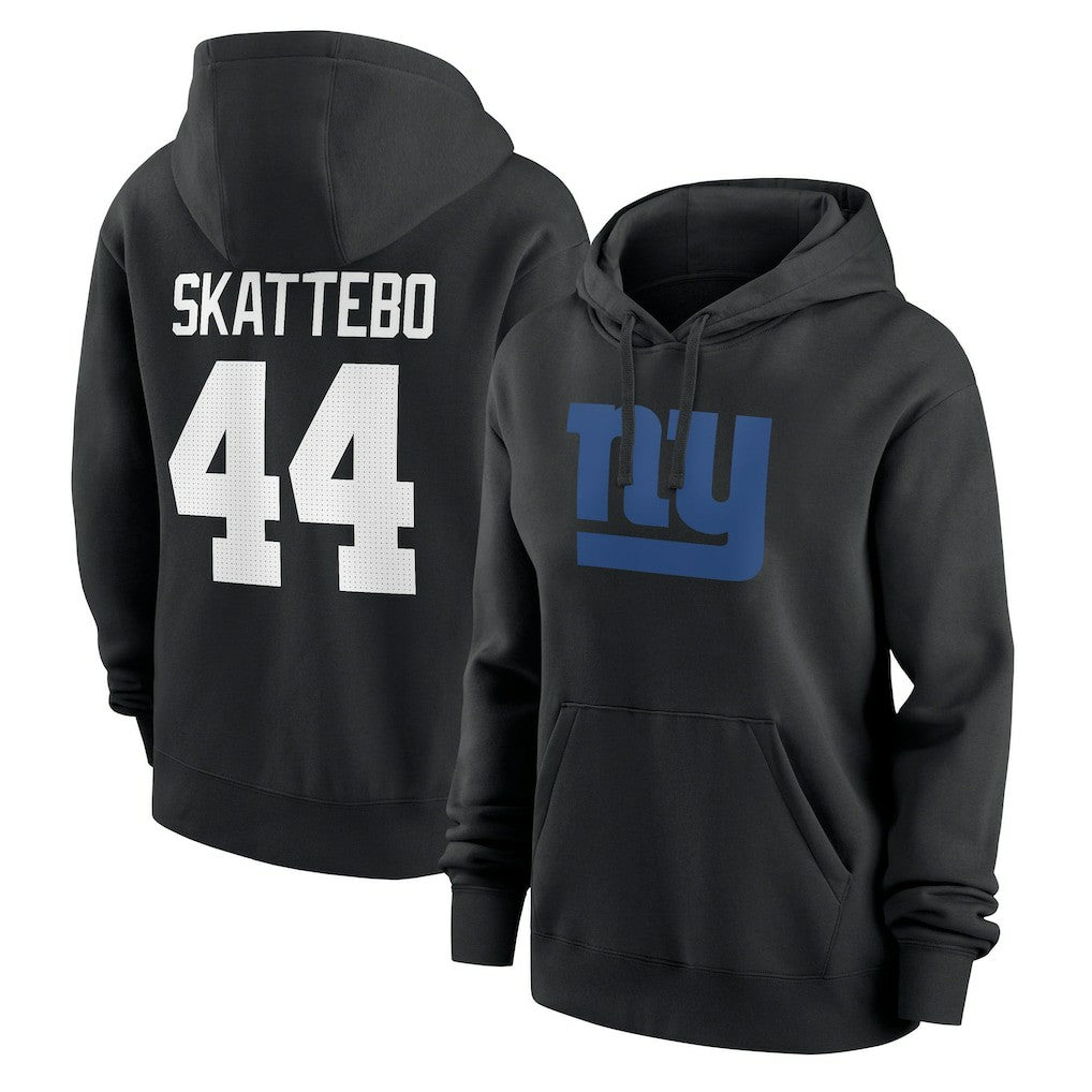 Cam Skattebo  Women's Player Name & Number Fleece Hoodie - New York Giants