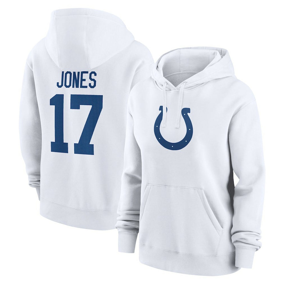 Daniel Jones  Women's Player Name & Number Fleece Hoodie - Indianapolis Colts