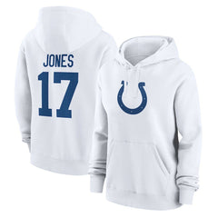 Daniel Jones  Women's Player Name & Number Fleece Hoodie - Indianapolis Colts