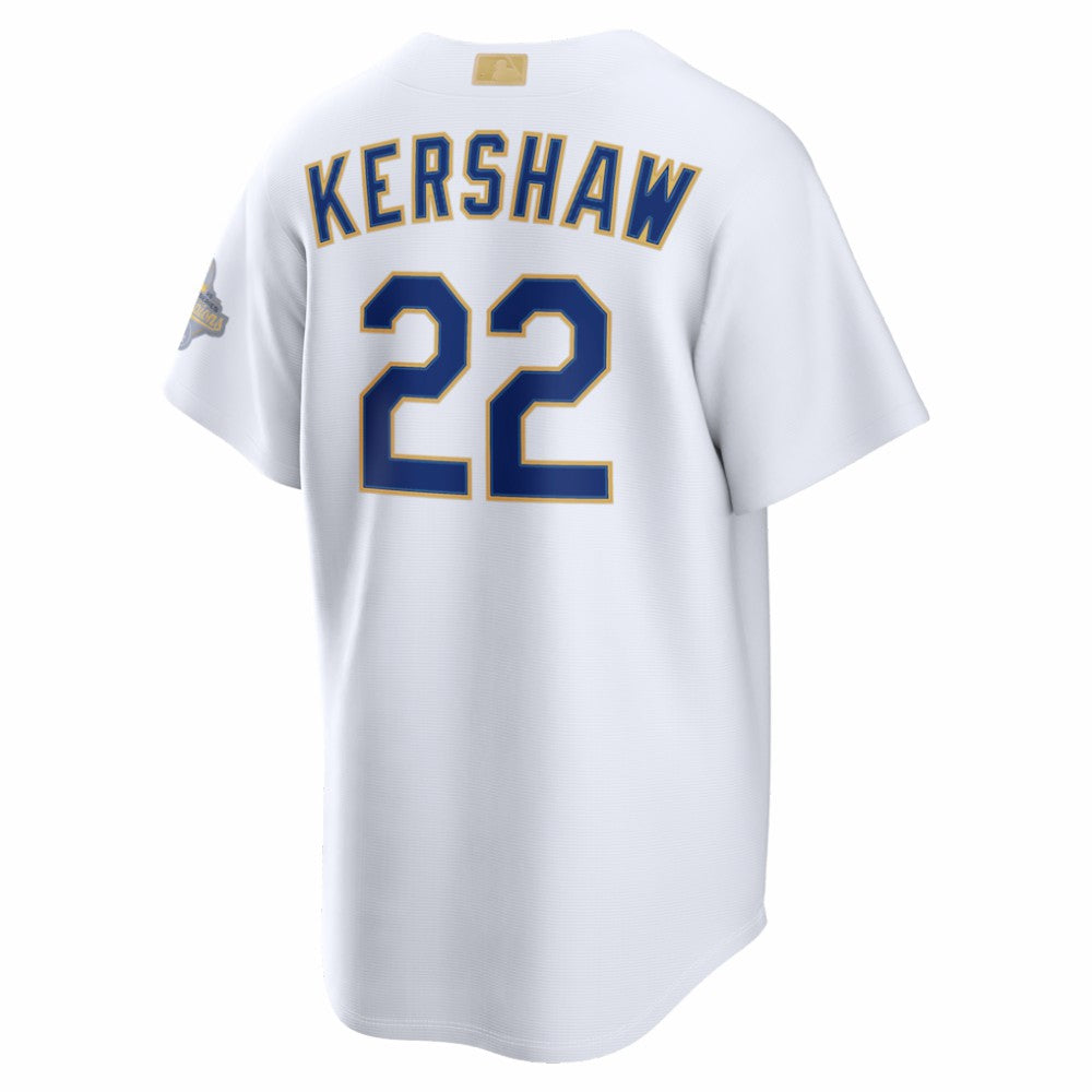 MLB Clayton Kershaw Los Angeles Dodgers Nike 2026 Gold Collection Stadium Jersey