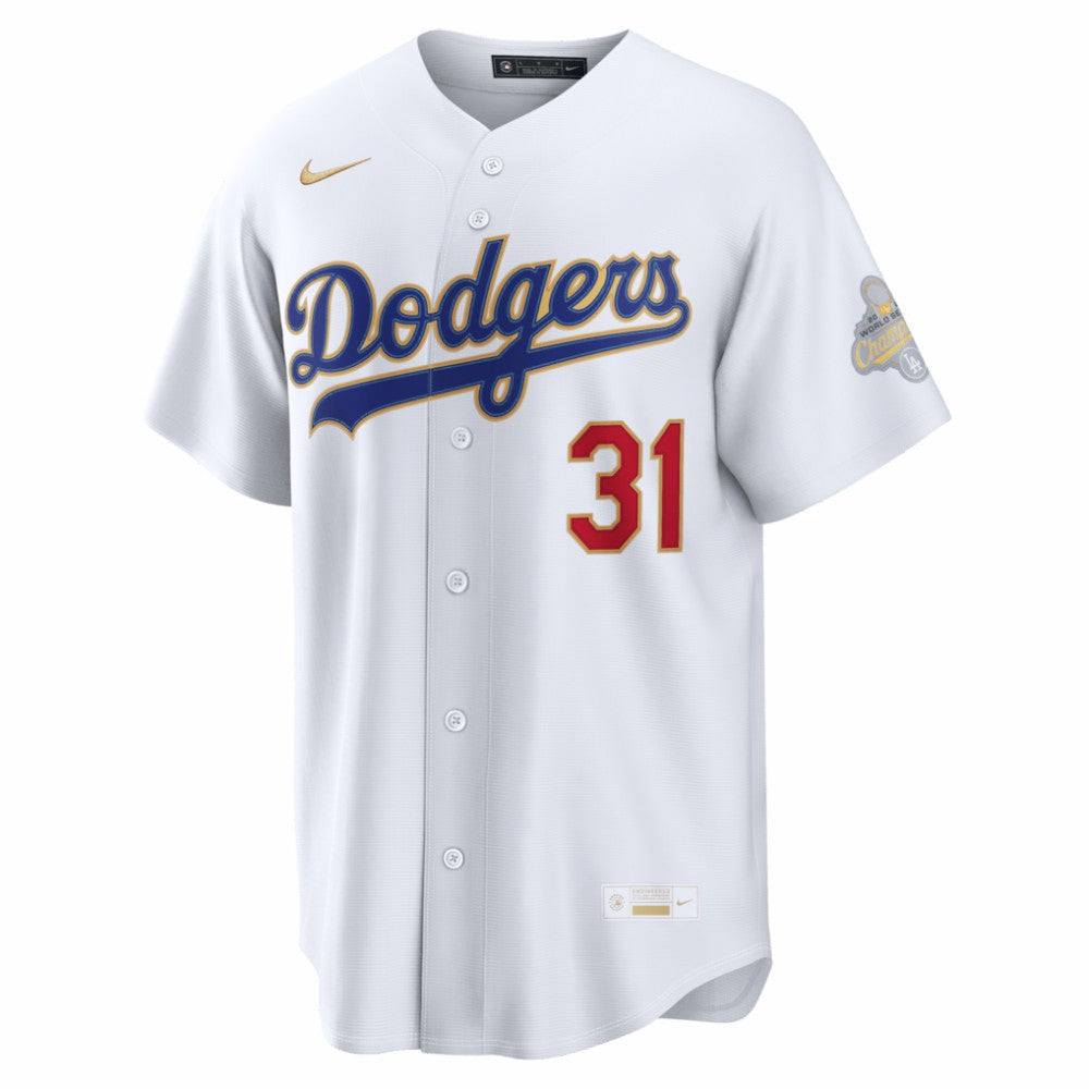 MLB Tyler Glasnow Los Angeles Dodgers Nike 2026 Gold Collection Stadium Jersey