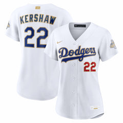 MLB Clayton Kershaw Los Angeles Dodgers Nike Women's 2026 Gold Collection Stadium Jersey