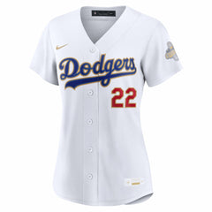 MLB Clayton Kershaw Los Angeles Dodgers Nike Women's 2026 Gold Collection Stadium Jersey