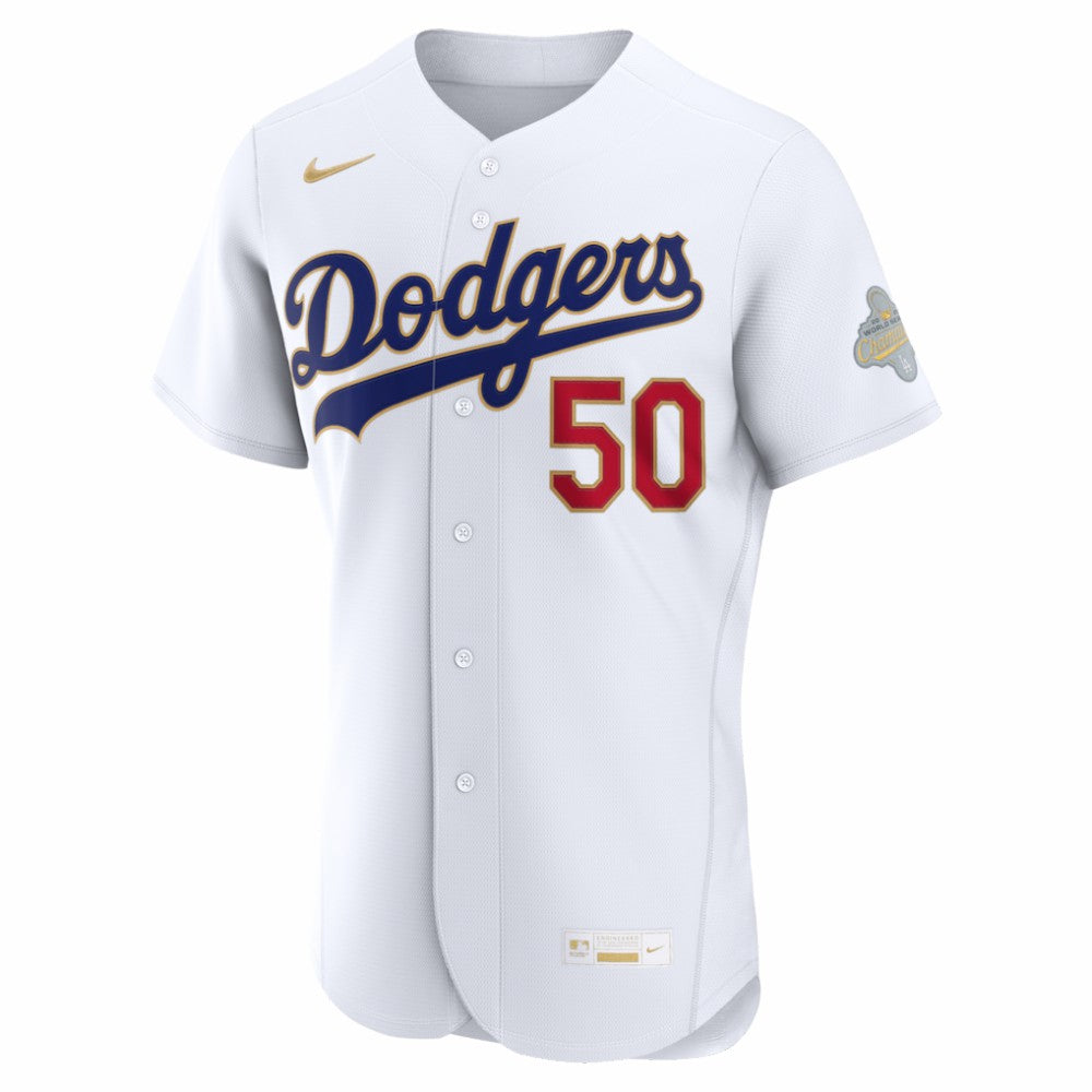 MLB Mookie Betts Los Angeles Dodgers Nike 2026 Gold Collection Authentic Jersey