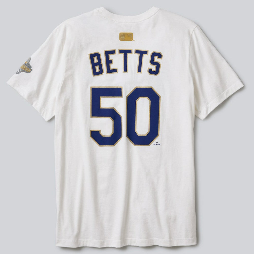 MLB Mookie Betts Los Angeles Dodgers Nike 2026 Gold Collection Name & Number T-Shirt