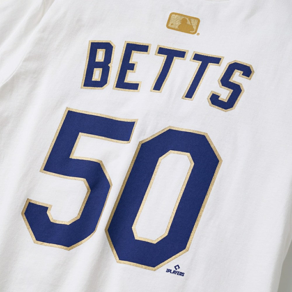 MLB Mookie Betts Los Angeles Dodgers Nike 2026 Gold Collection Name & Number T-Shirt