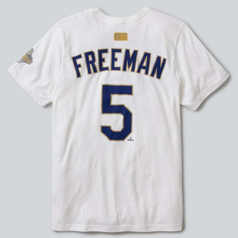 MLB Freddie Freeman Los Angeles Dodgers Nike 2026 Gold Collection Name & Number T-Shirt