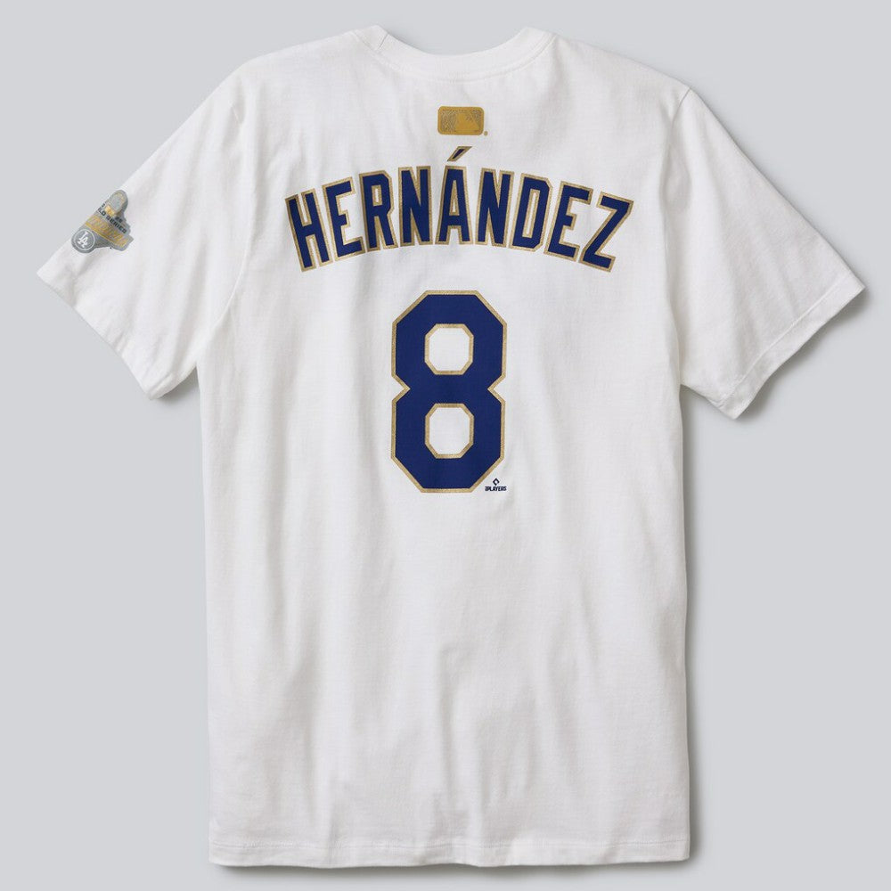 MLB Enrique Hernández Los Angeles Dodgers Nike 2026 Gold Collection Name & Number T-Shirt