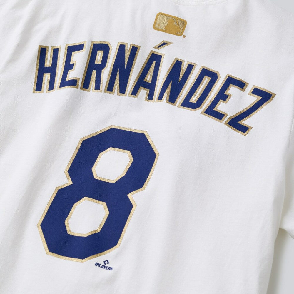 MLB Enrique Hernández Los Angeles Dodgers Nike 2026 Gold Collection Name & Number T-Shirt