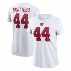 Cam Skattebo  Women's Name & Number T-Shirt - New York Giants