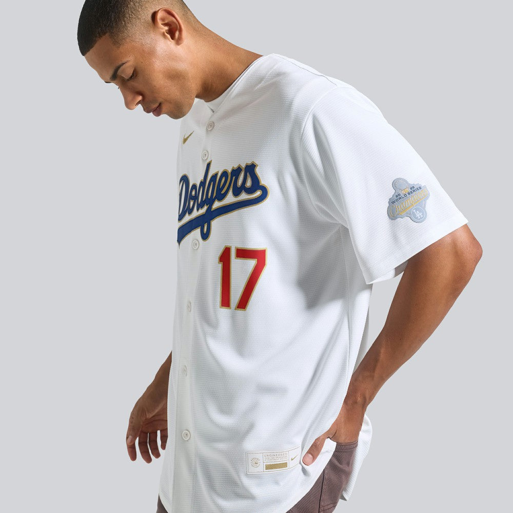 MLB Shohei Ohtani Los Angeles Dodgers Nike 2026 Gold Collection Kanji Stadium Jersey