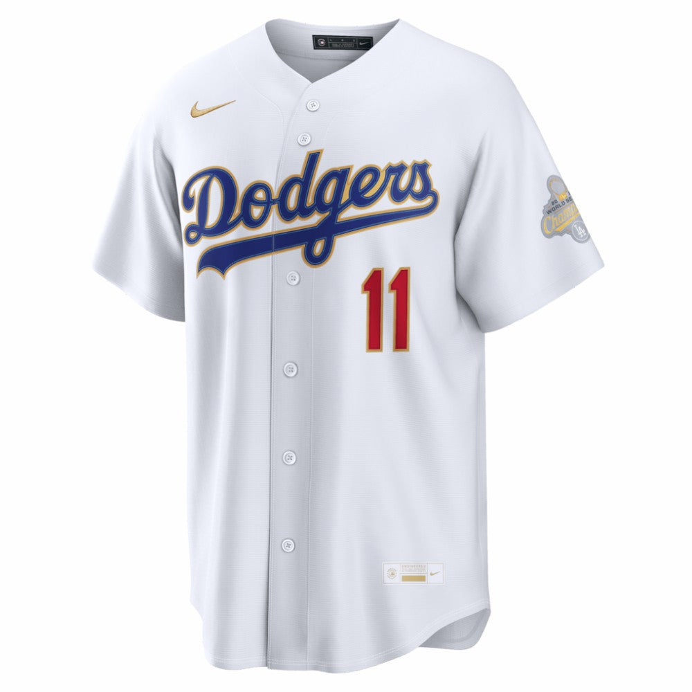 MLB Roki Sasaki Los Angeles Dodgers Nike 2026 Gold Collection Kanji Stadium Jersey