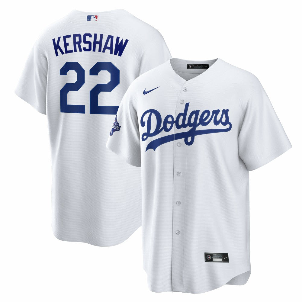 MLB Clayton Kershaw Los Angeles Dodgers Nike Home 2025 World Series Champions Replica Jersey